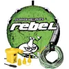 Rebel Kit | 1 Rider Towable Tube, Pump & Rope for Boating