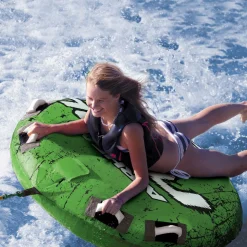 Rebel Kit | 1 Rider Towable Tube, Pump & Rope for Boating