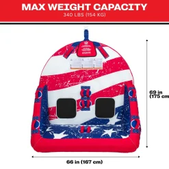 Stars & Stripes Big Mable® | 1-2 Rider Towable Tube for Boating